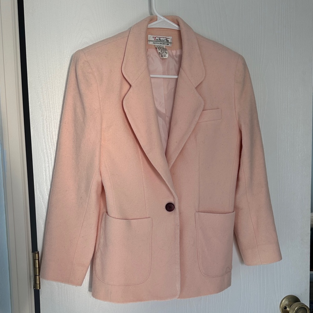 Talbots Light Pink Wool Blazer